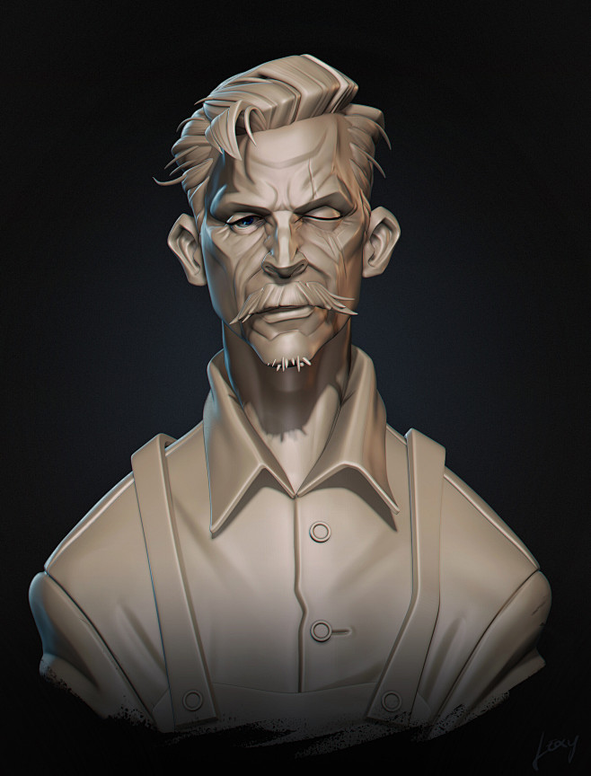 Old man study portra...