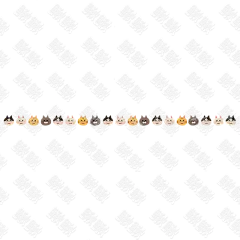 小猫插画免扣边框手帐手绘分割线