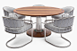 Pedestal Dining Table : Link Outdoor Pedestal Dining Table
