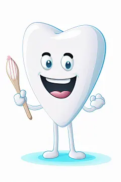 AI数字艺术卡通拟人牙齿口腔护理插画-众图网