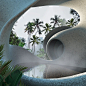 antony gibbon's mineral spa imagines soft forms meandering through jungle context
