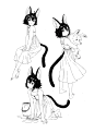 速写练习-收留的黑猫娘4 - 小红书