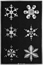 手绘 | 几十种雪花的画法/素材 : 圣诞节要到啦，今天分享一些雪花的画法，可以临摹练习手绘，也可以用作手账素材。