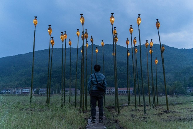 “Bamboo Star”竹灯艺术装置，...