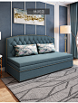 美式客厅沙发床多功能可折叠小户双人型可储物可拆洗坐卧两用伸缩-tmall.com天猫