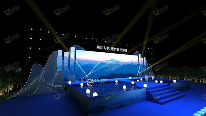 样板房开放活动舞台舞美3d效果图-花瓣网