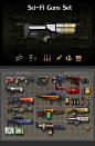 科幻枪套,各种各样的游戏资产Sci-Fi Guns Set - Miscellaneous Game Assets2 d,行动,行动,弹药,枪,图标,库存,rpg,科幻,射击,武器 2d, action, actions, ammo, gun, icons, inventory, rpg, sci-fi, shooter, weapon