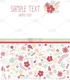 可爱的鲜花贺卡