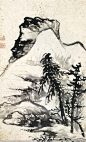 石涛——无题 山水欣赏  |  
明末清初|石涛(1642-1708)，原姓朱名若极，桂林人祖籍凤阳，小字阿长，僧法号元济、原济，自称苦瓜和尚。别号枝下叟、济山僧、石道人、一枝阁、大涤子、清湘老人、瞎尊者等。与弘仁、髡残、朱耷合称"清初四僧"。工诗善书画山水兼兰竹。广师历代画家之长。是中国绘画史上一位十分重要人物。