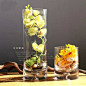 直筒玻璃玻璃花瓶 花器 花插 水培 仿真花 真花 透明 装饰花瓶-淘宝网