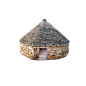 古代原始人简易石头屋子3D扫描模型