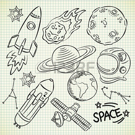 艺术宇航员天文学背景漫画图片