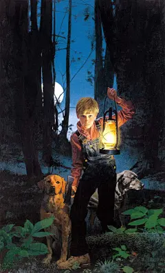 Robert E Mcginnis 美国艺术家和精美插画 人物1 - 守着肉骨头的狗 - 坚守着守望的博客