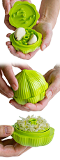 Garlic Chopper - insert, twist and chop! Awesome kitchen gadget! #product_design