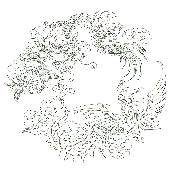 中国风金色龙元素古风水墨龙png免抠透明...