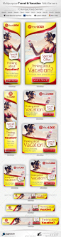 Multipurpose Travel & Vacation Web Banners - Banners & Ads Web Elements