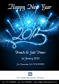 Christmas & New Year Poster Design : New Year and Christmas Design for Hotel