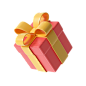 Christmas gift box 3D Illustration