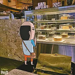 韩国贱萌大叔@nu1t 创意插画