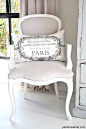 Antique chair & love the pillow
