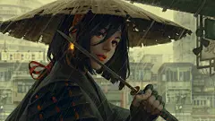 4K短匕 美女侠客超高清壁纸