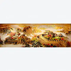 长城背景墙  - 源文件下载【酷图网】山川,金色,电视背景墙,壁画,装饰画,酒店墙画,背景墙,电视墙,墙面装饰,壁纸,客厅,卧室,玄关,走廊,书房,墙贴,3d立体背景墙,