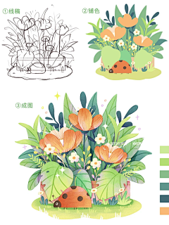 慢的陀螺采集到商业插画