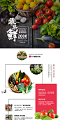 250详情页 描述模板 代理商 番茄 蔬果，水产肉类 新鲜蔬果 熟食，简约红色清新大气