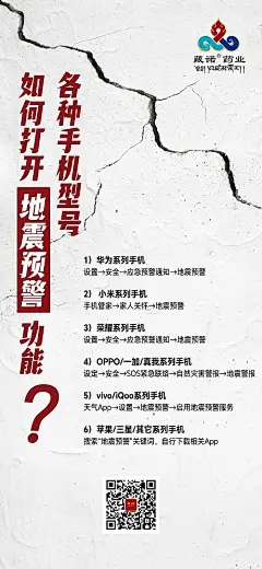 海报 地震预警 操作 宣传  