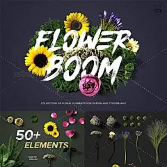 树叶花瓣立体3D真花朵平铺摆放海报专题模板PSD设计素材psd63-淘宝网