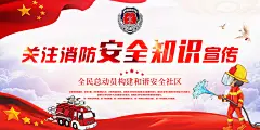 关注消防安全宣传展板