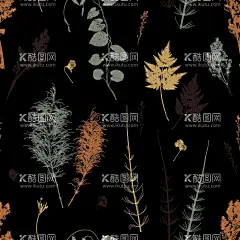 数码印花  - 源文件下载【酷图网】数码印花,大牌,手绘花,女装,男装,民族风,童装,叶子