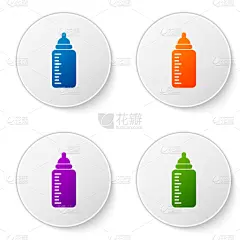 白色,彩色图片,分离着色,计算机图标,婴儿奶瓶,儿童,幼儿,婴儿