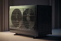 外门机压缩机空调外机空调家用电器摄影图