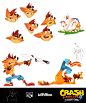 Crash 4:it’s about time!, Oleg Yurkov : Crash and coco skins for the project. Some of my tasks were to make cool skins for the game. And as everyone in team I made lots of emotions and poses exploration for the main character.