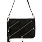 REBECCA MINKOFF Moto Rocker Leather Shoulder Bag - Black