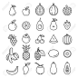 Fruits Icons. Stock Vector - 59069877