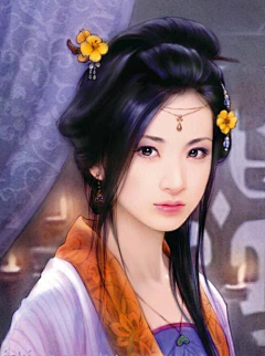 xiaocao000采集到视觉_手绘_汉服美女