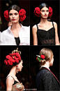 #杰斯君猫步游# /
一场Dolce&Gabbana的玫瑰盛宴。
（来自2015春夏成衣系列） ​​​​