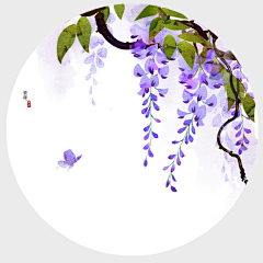 蝴蝶梦007采集到手绘插画-花草树木