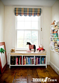 现代儿童书房飘窗布置三室二厅图片—土拨鼠装饰设计门户
