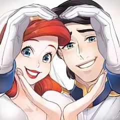 铁打的王子，流水的公主，#迪士尼#比心系列插画。 ​​​​