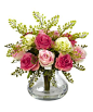 Love this Pink & White Rose & Maiden Hair Vased Arrangement on #zulily! #zulilyfinds: 