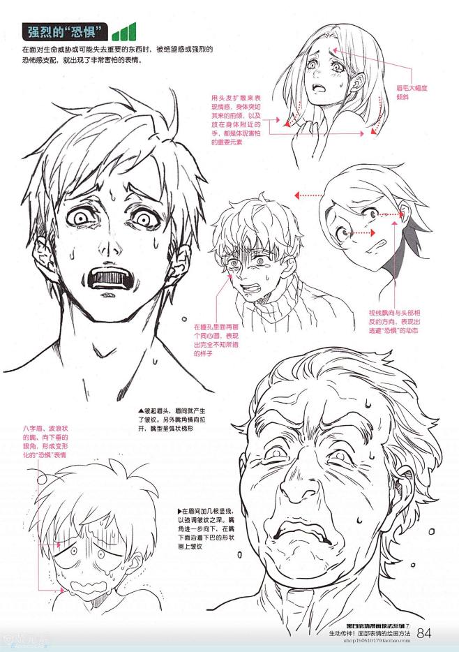 中文版和日文版—漫画男女人物表情颜艺绘制...