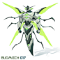 BugMechs , Thiago Almeida : I love drawing robots and mechas, and I've always liked and admired the diversities of insects: their wings, tusks, horns, bark, and I am putting together two things that I admire in a project, throughout this year I will post 