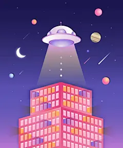 人物场景2D城市幻想创意手绘UI唯美插画合集AI矢量分层EPS素材