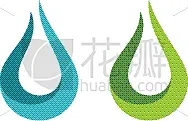 drop water decorative logo template design