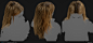 Behind-the-ear tuck hairstyle - hair for games, Marcin Cecot : Long hair for the game character. I wanted to study more complex hairstyle which would let me understand the anatomy of the hair and game workflow better. With this one I had a chance to work 