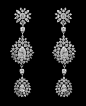 Glamorous 3" Cubic Zirconia Drop Wedding and Formal Earrings - Affordable Elegance Bridal -