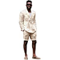 Mens Double Breasted Linen Suit Set with Shorts 2 Piece Suits for Men Beach Wedding JXZ014 at Amazon Men’s Clothing store